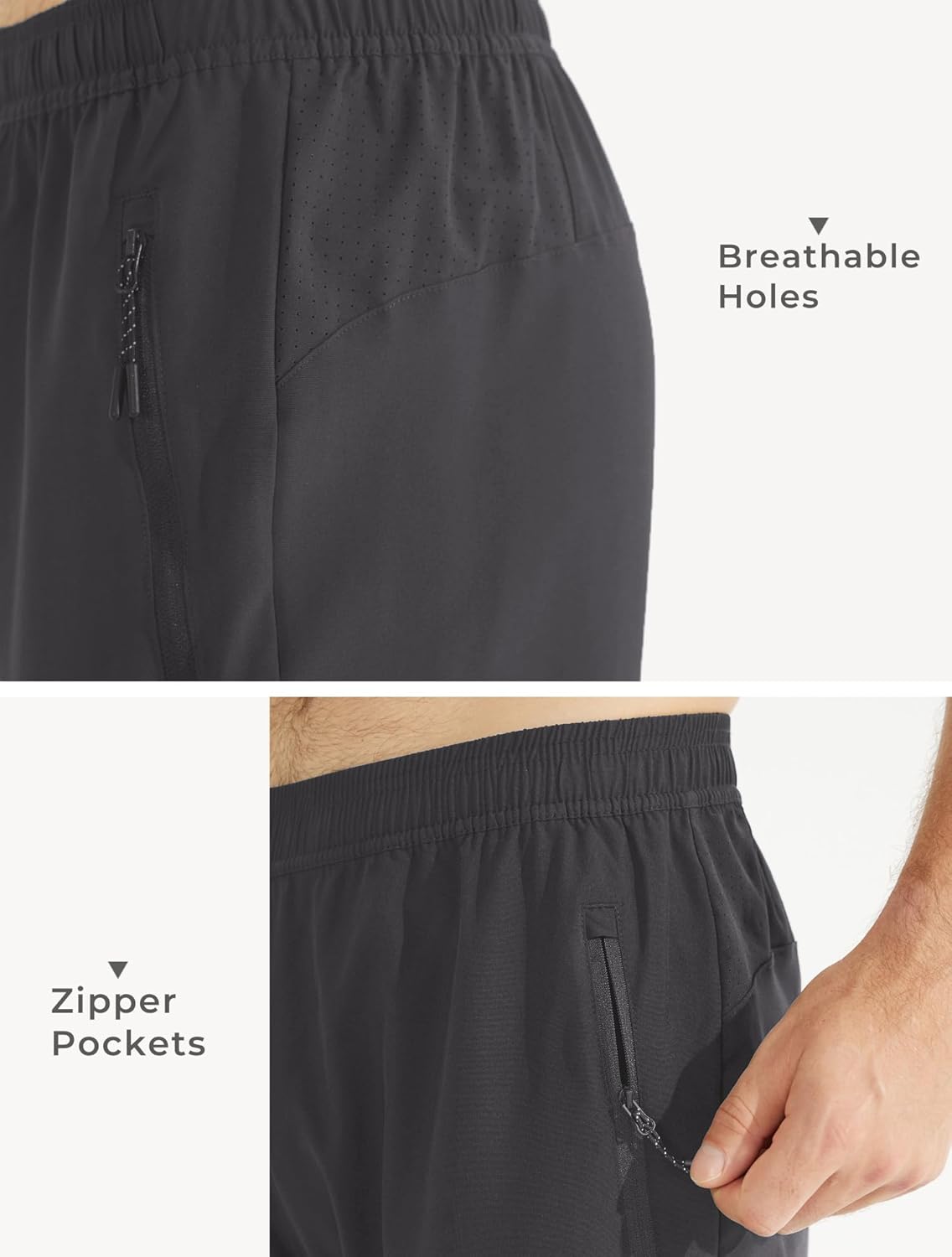 Men's Lightweight Joggers Pants with Zipper Pockets Sweatpants for Men Athletic Gym Workout Jogging Pants - Image 4