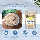 Bliss of Earth Organic Unpolished Sesame Seeds White For Eating, Raw Til Seeds Pack Of 2x500gm gallery image
