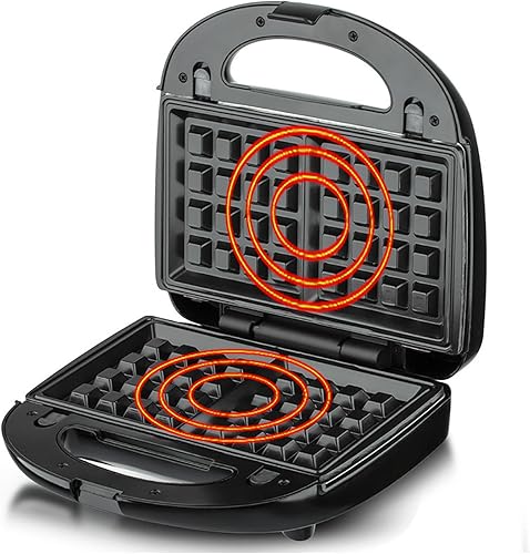 Miniatura 4 de Combo de sándwiches Panini Press Grill 8 en 1, prensa para sándwiches y parrilla con placas de parrilla extraíbles, mango de tacto fresco, luces