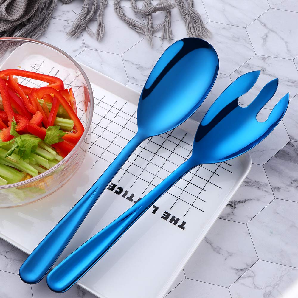 Set Di 2 Utensili Per Insalata In Legno - Cucchiaio E Forchetta
