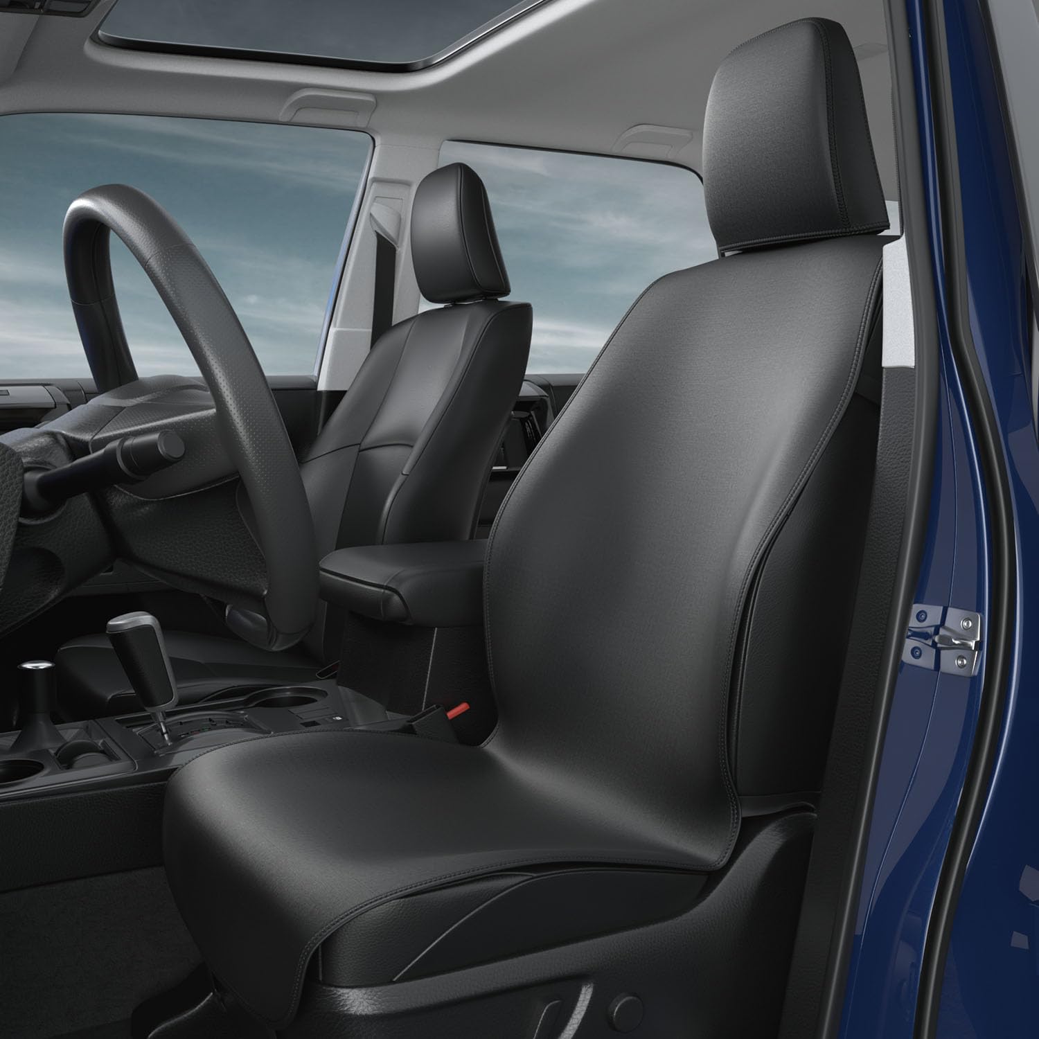 PTYYDS Car Seat Cover Compatible with 2011-2024 Toyota 4Runner Black Neoprene Waterproof Front Seat Protector Replacement for 2011-2024 Toyota 4Runner Accessories(1pc)