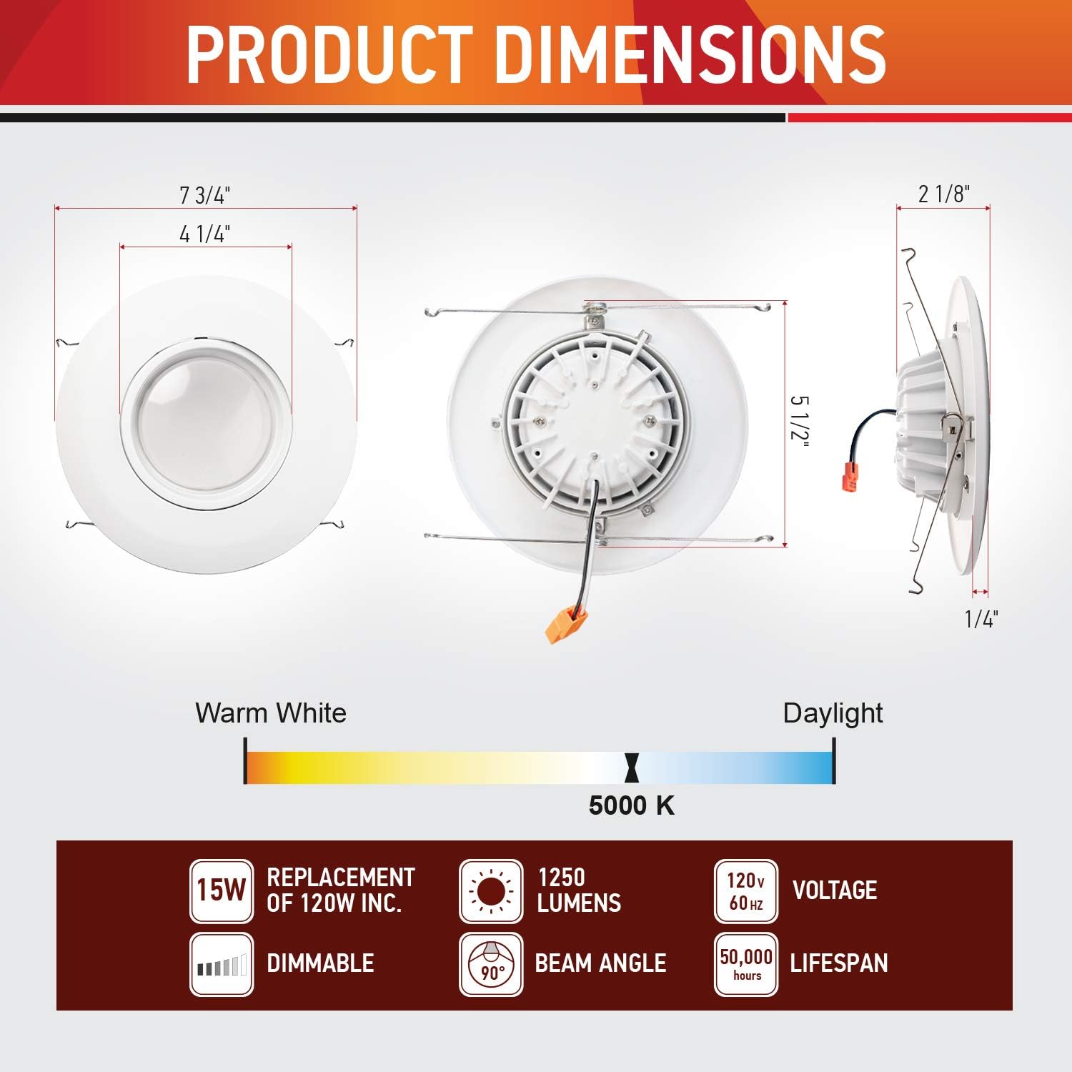 Flаѕh Sаlе OSTWIN (12 Pack) 6 Inch LED Retrofit Gimbal Downlight, Adjustable Recessed Ceiling Light, Dimmable, Can Installation, 15W (120W Replace.), 1250 Lm, 5000K (Daylight), ETL Listed Blасk Frіdау - 80% оƒƒ OSTWIN (12 Pack) 6 Inch LED Retrofit Gimbal Downlight, Adjustable Recessed Ceiling Light, Dimmable, Can Installation, 15W (120W Replace.), 1250 Lm, 5000K (Daylight), ETL Listed
