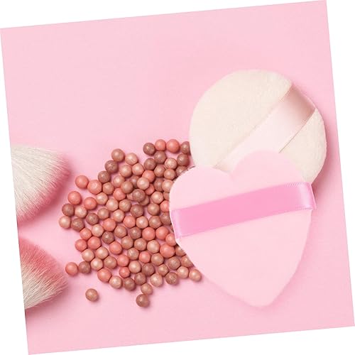 Miniatura 7 de Balacoo 6pcs Love Puff Makeup Puffs Powder Sponges Makeup Tools Loose Powder Puffs Makeup Sponges for Foundation Make up Puff Pink Flocking The Face