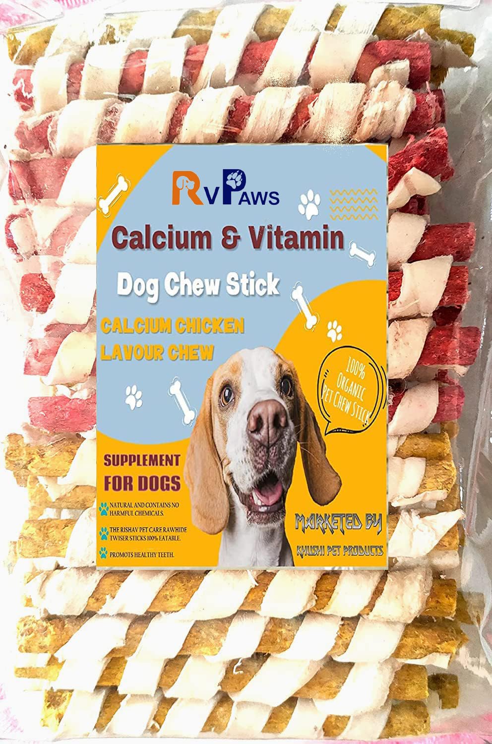 RvPaws Dog Treat Spiral Munchy Rawhide Chicken and Mutton Flavors Chew Stix for Dogs and Puppies, (Mutton-500GM + Chicken 500GM) 1 kg Pack (B09HMVZCX7) Amazon Price History, Amazon Price Tracker