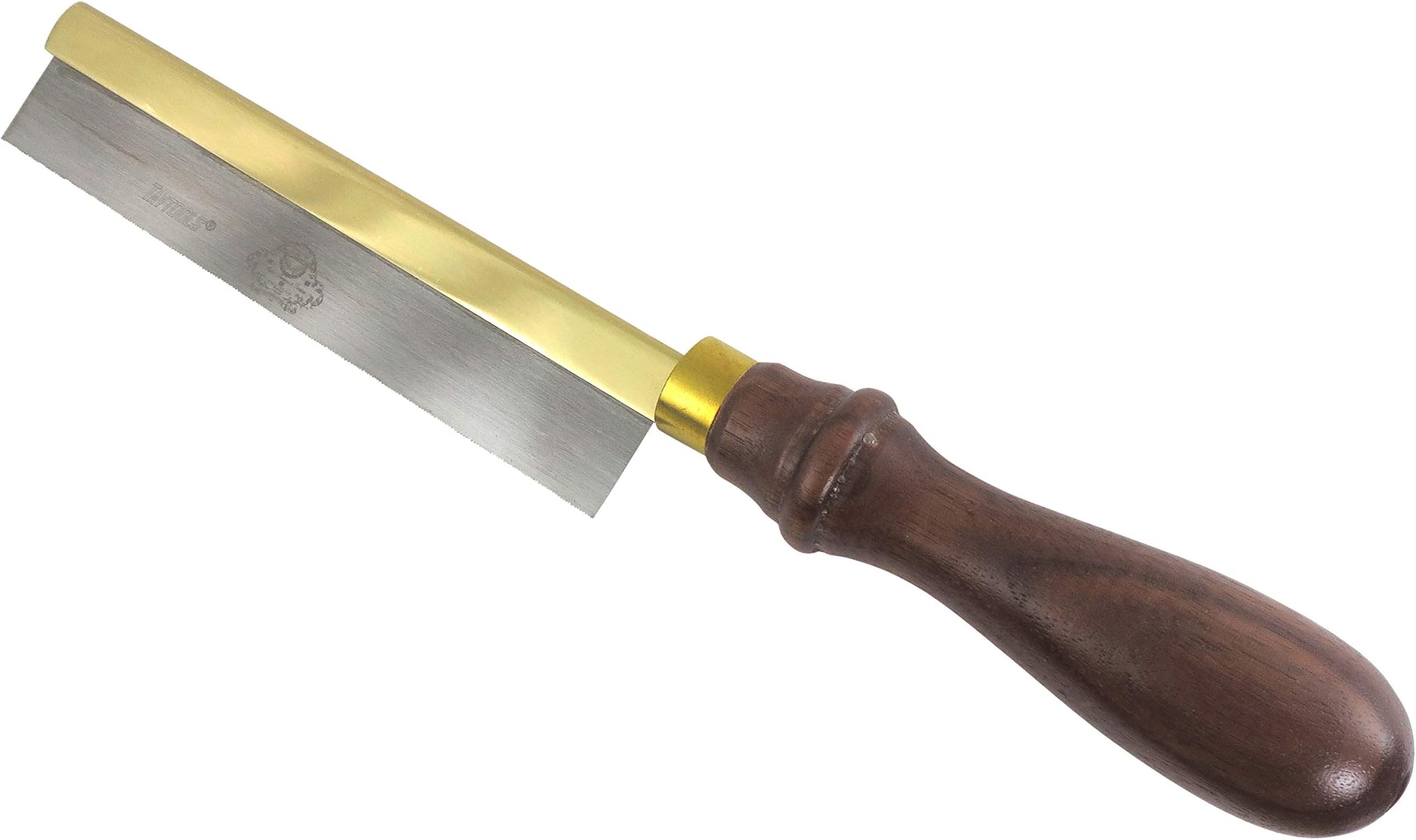 Thomas Flinn Pax Taytools 6 Inch Razor Saw, Solid Brass Rolled Back, 40 TPI, 3/4 Inch Wide Saw Plate, Walnut Handle
