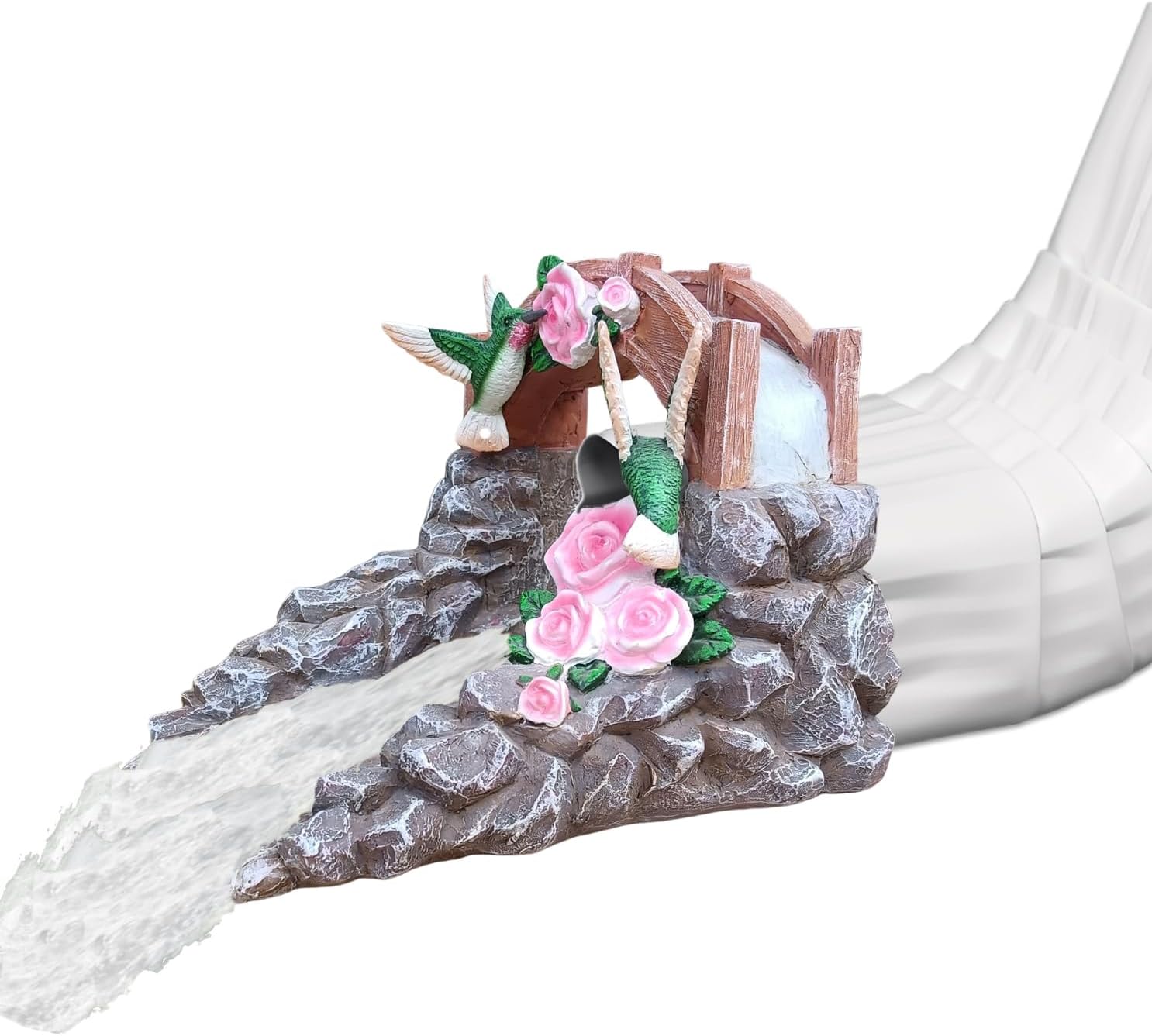 Hummingbird Downspout Extender & Decor – Functional Garden Art for Your Home