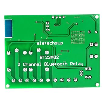 Walfront 2 Channel Bluetooth Relay Module Smart Phone Bluetooth Remote Control Switch Board Power Supply