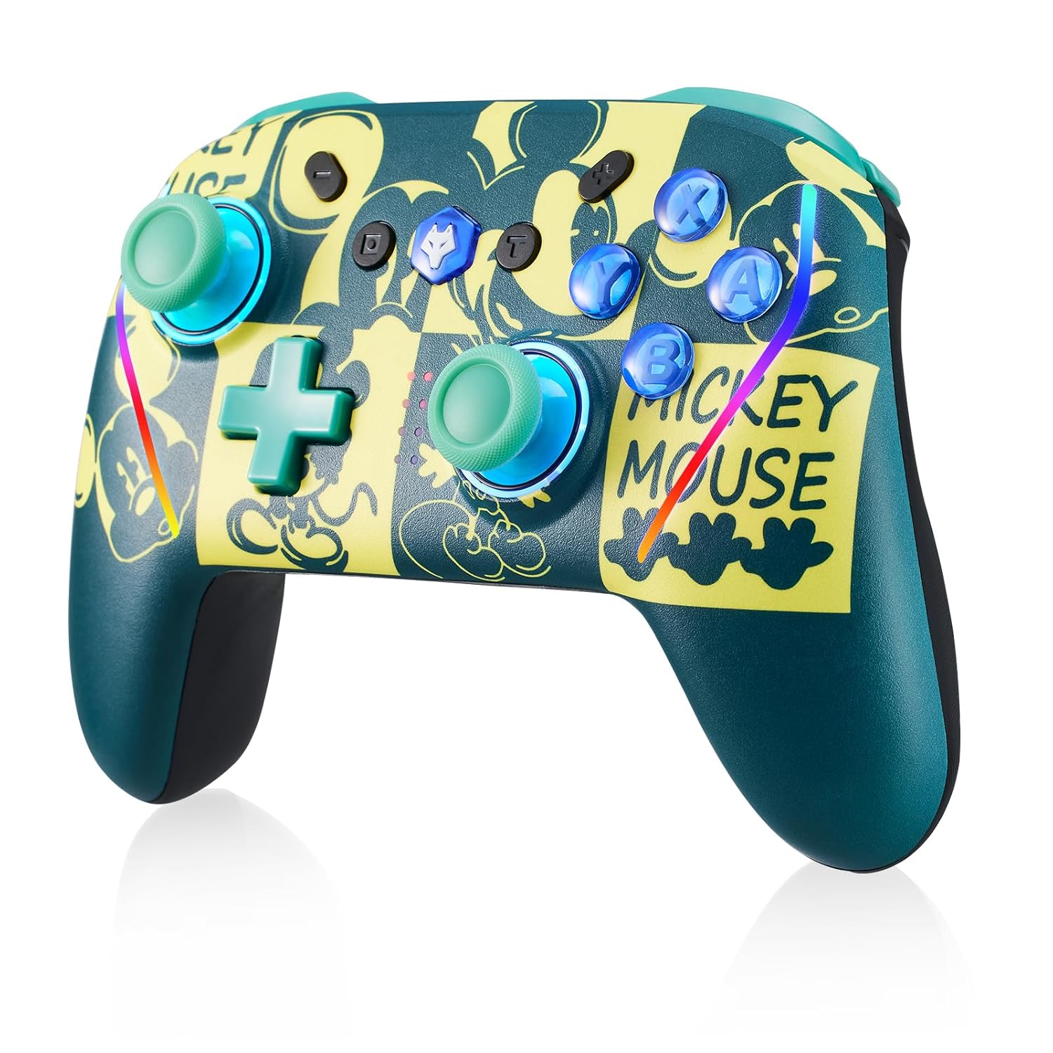 NBCP For Switch Wireless Gaming Controller ,Compatible with PC Switch/Lite/OLED, Switch 2, Android & iOS - with 2 Macro Buttons,Motion sensing,Adjustable dual vibration, TURBO,Drift repair,1000Hz Polling, 7-Color RGB Light