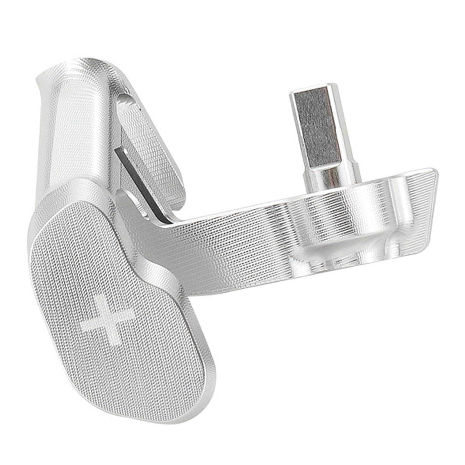 Kaeltsyn Silver Aluminum Throttle Lever Replacement, With Thumb Shifter Paddle For Motorcycle Customization And Control Thumb Lever