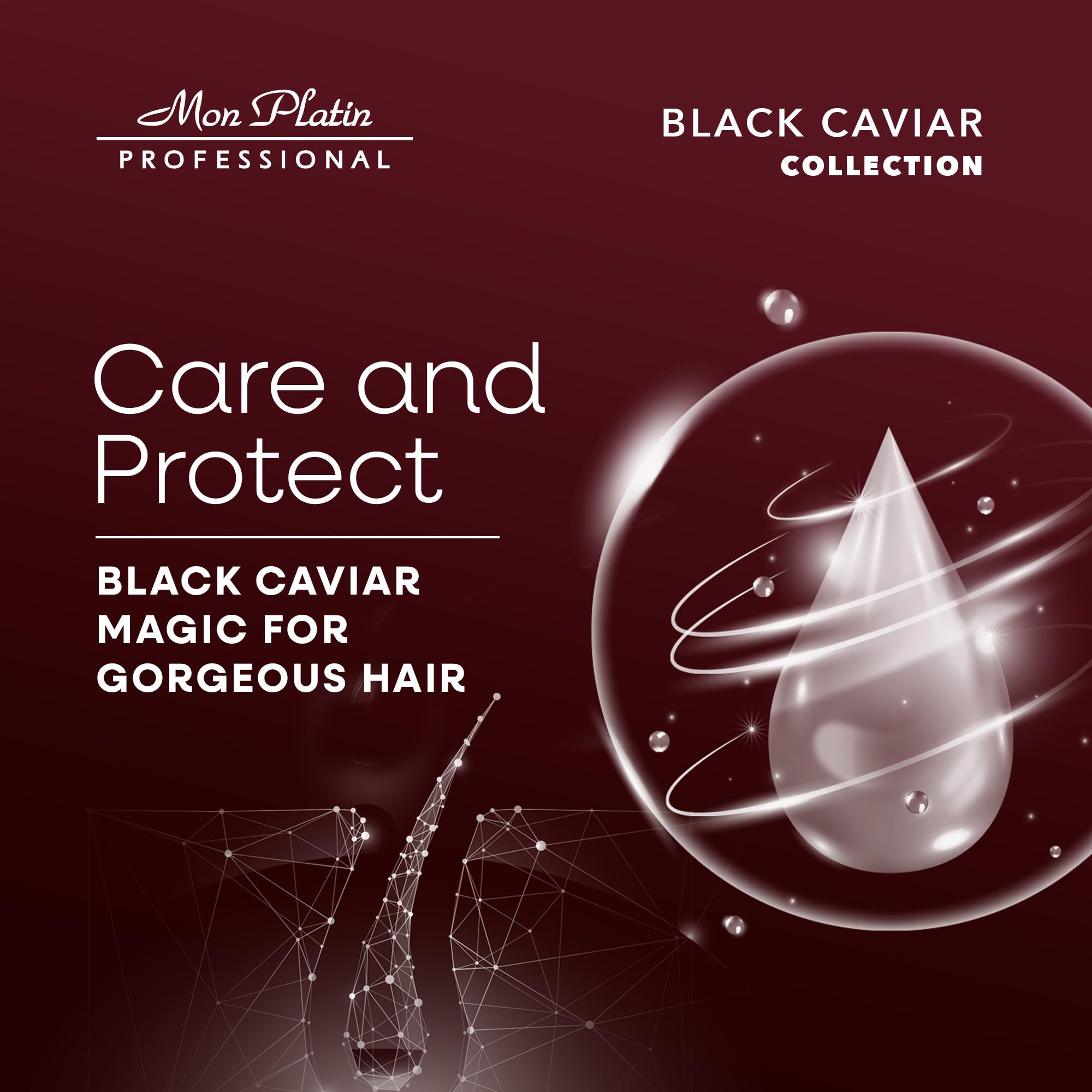 Total Clean Shampooing antipelliculaire enrichi en caviar noir, shampooing pour pellicules, shampooing pour cuir chevelu sec, combat les pellicules, restaure brillance et équilibre, à l'argan + arbre