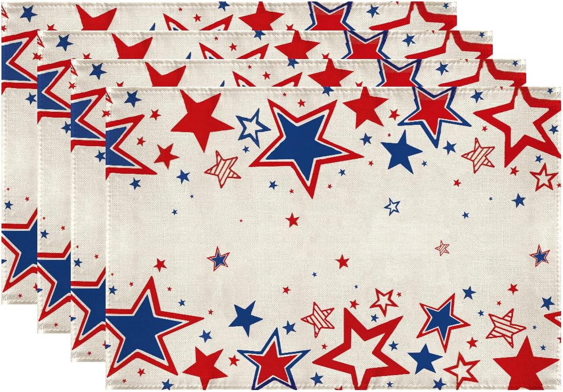 Siilues 4th of July Placemats, Fourth of July Patriotic