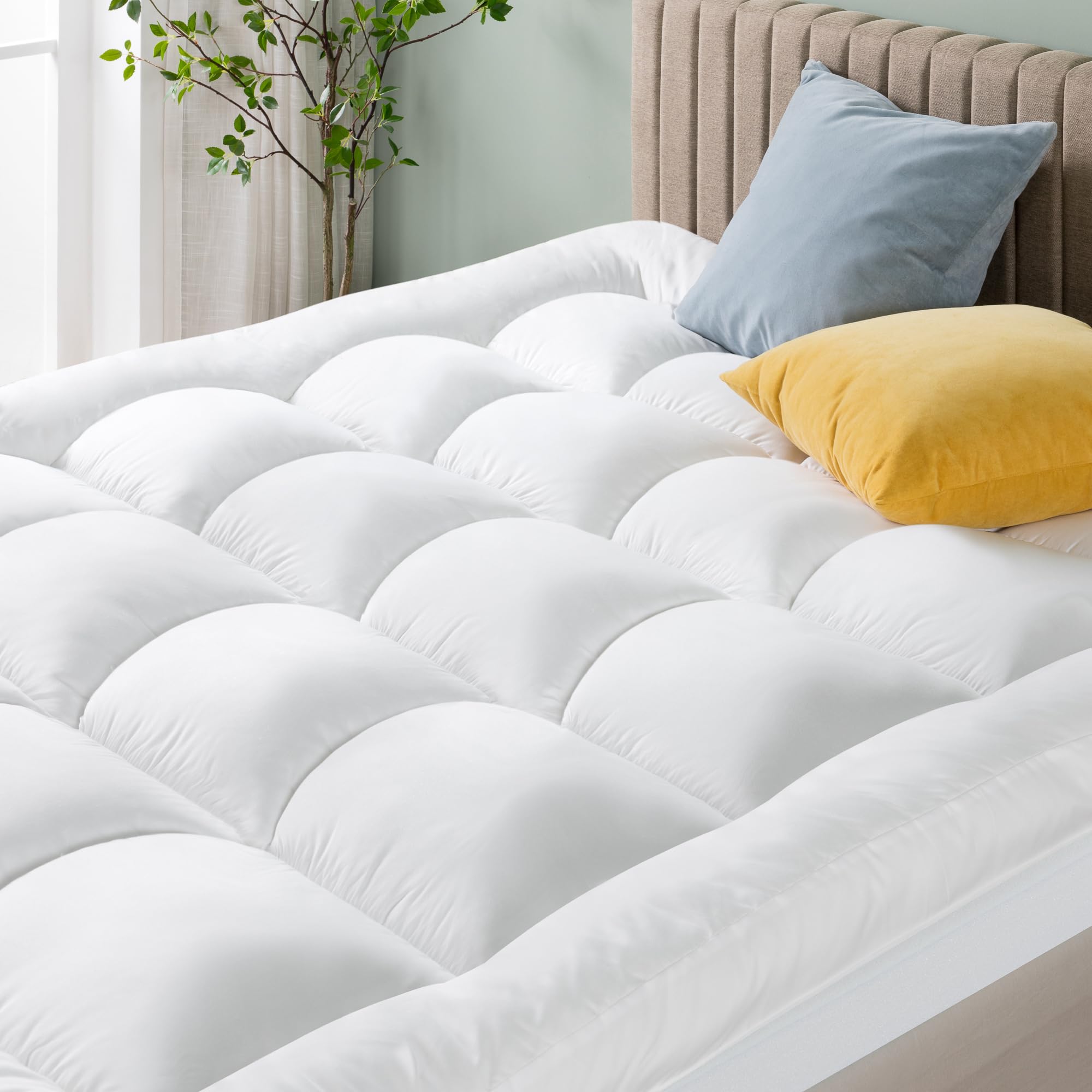 Zinus Surmatelas 90x190 cm, Épaisseur 10 cm, Mousse à Flux d’Air Rafraîchissant, Confort Ergonomique, Respirant, Housse Lavable en Machine