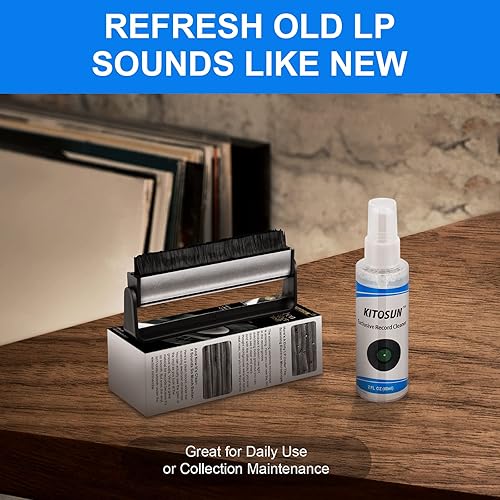 Miniatura 10 de Cepillo limpiador de discos de vinilo, grabadores de fibra de carbono antiestáticos, herramientas de limpieza para colección de álbumes de vinilo