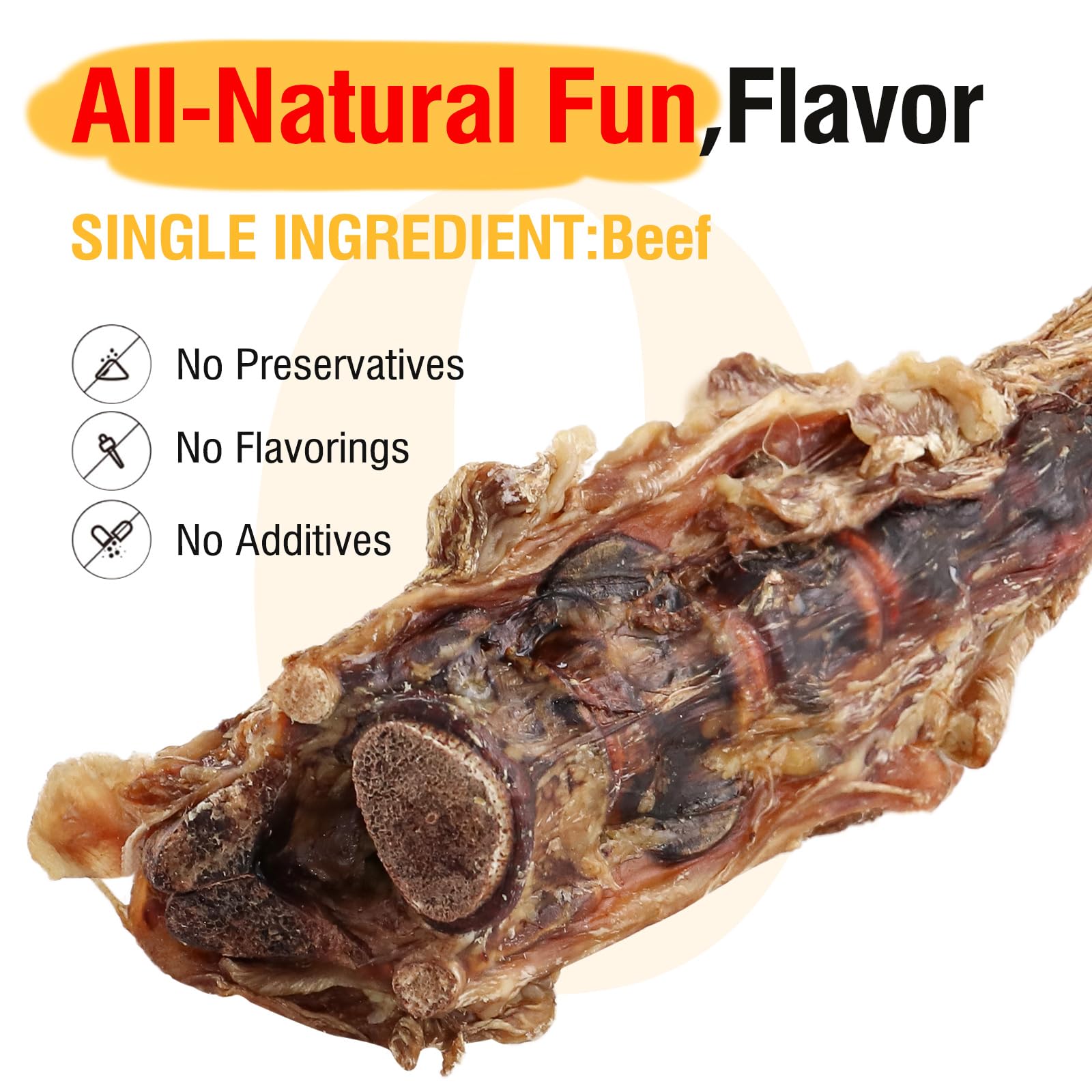 2 PCS Natural Ox Tail Bone for Dogs, Long Lasting Dental Treat - Image 3