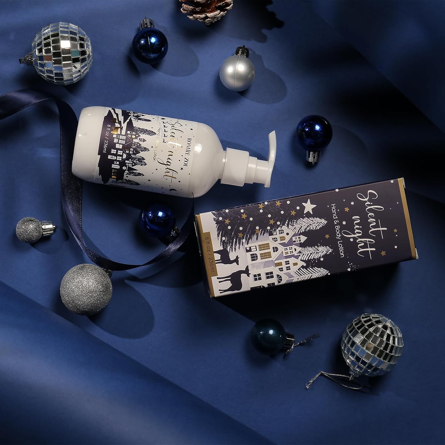 Christmas Hand & Body Lotion with Moisturizing Shea Butter for All Skin Type- Silent Night - Spruce Scent - 236 ML / 8 FL OZ image 4 of 7 B0CKP1JY5Q