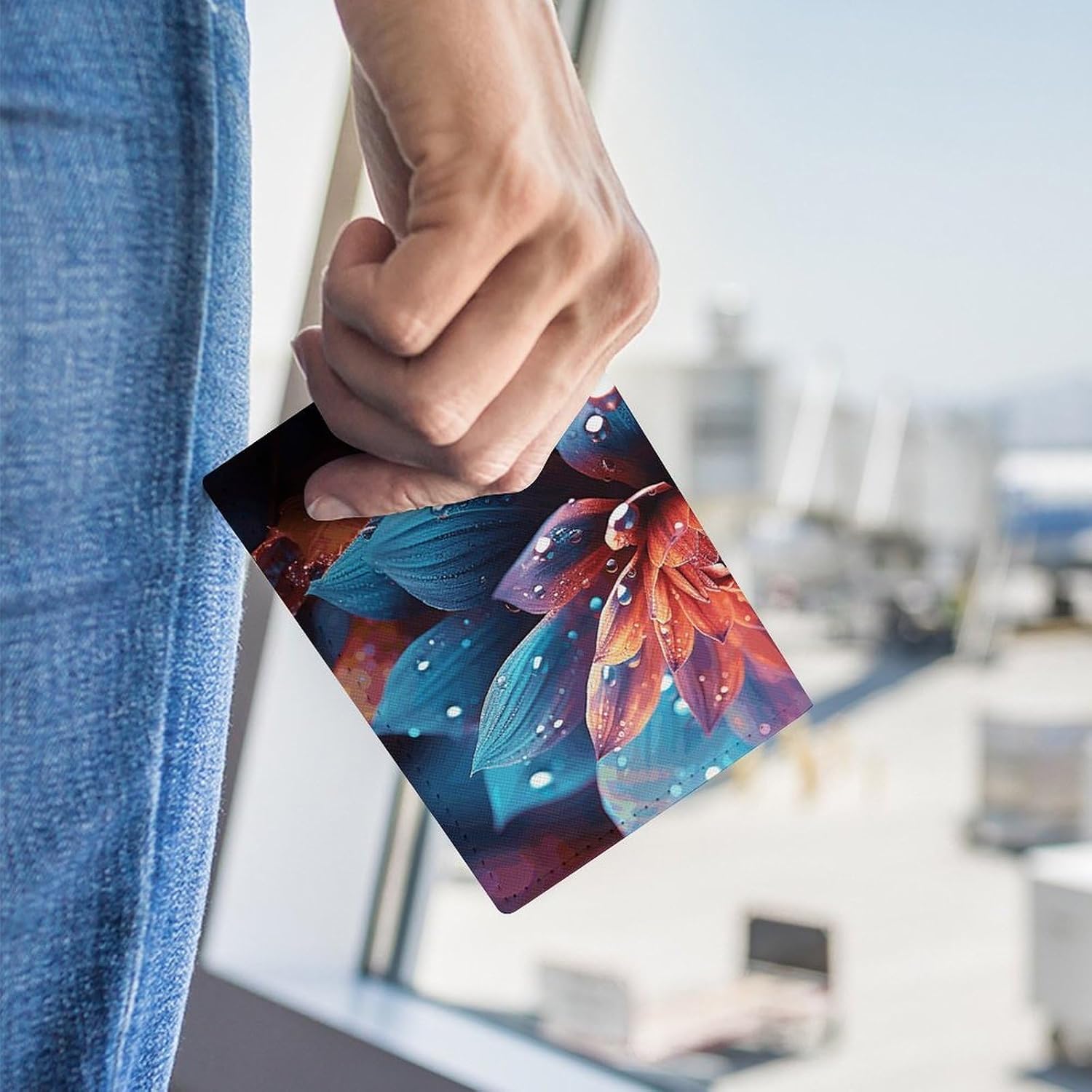 Beautiful Color Flower Passport Holder Portable Passports Cover with Card Slot Passports Protector Passport Wallet