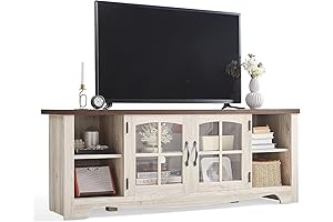 LINSY HOME Farmhouse TV Stand for a More Stylish Living Room