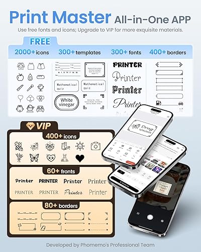 Miniatura 9 de Phomemo M110 Label Makers - Barcode Label Printer Bluetooth Label Maker Portable Thermal Printer for Small Business, Address, Barcode, Logo