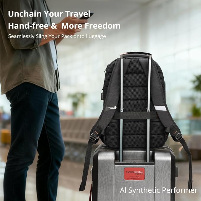 Mochila de viaje con puerto USB y protección RFID miniatura 7