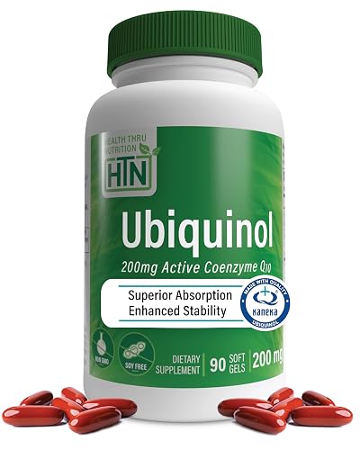 Health Thru Nutrition Ubiquinol 200mg 90 Softgels as Kaneka QH