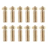 AITIAO 12Pcs 3D Printer Brass Volcano Nozzle 0.4mm Extra Extruder Nozzles M6 3D Printer Thread Nozzles for 1.75mm Filament 3D Printer Parts