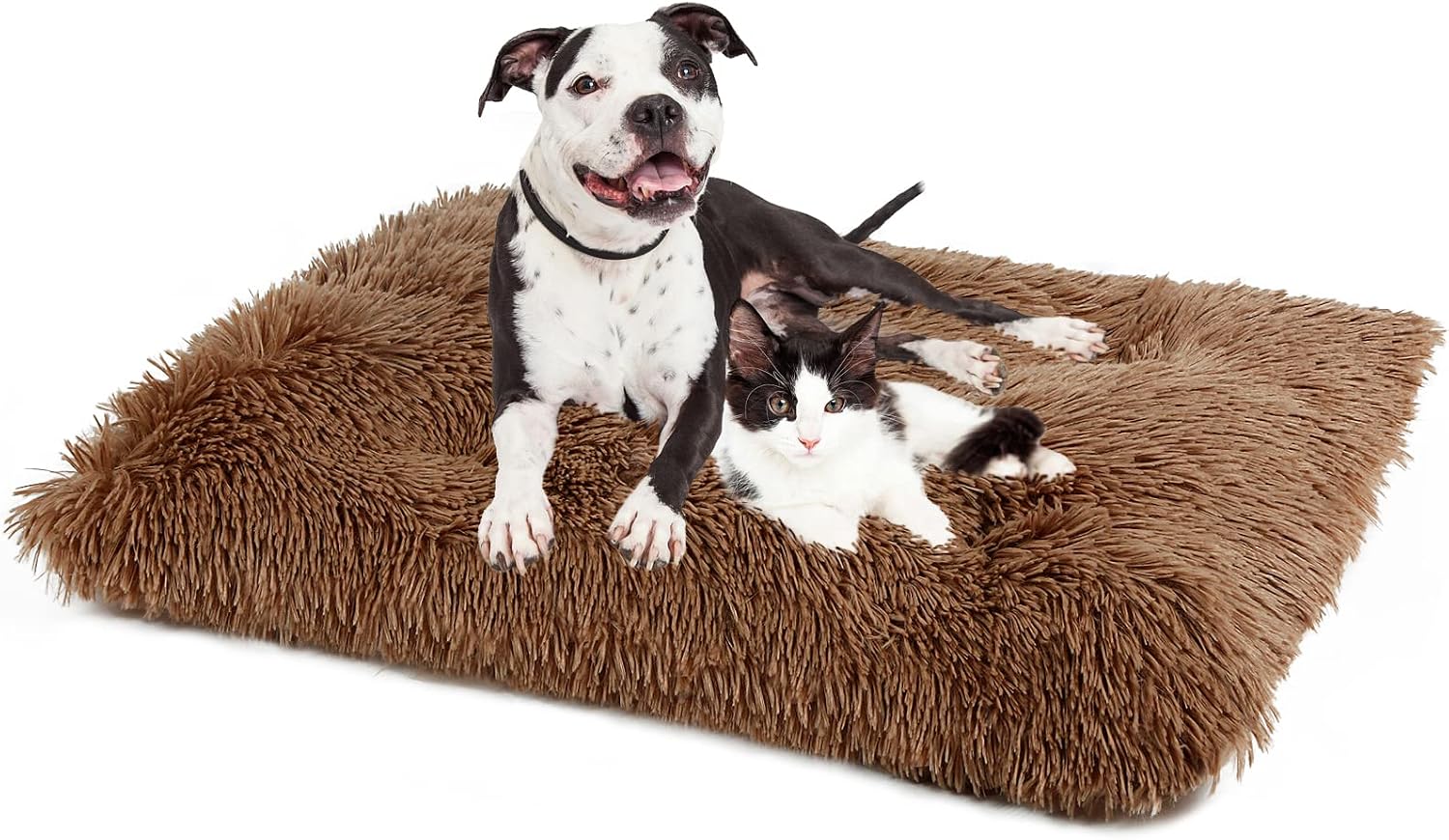 SuBleer Dog Bed Crate Pad,Plush Soft Pet Beds,Double Sided Available Dog Bed Crate,Washable Dog Bed Mats for Medium Small Dogs and…