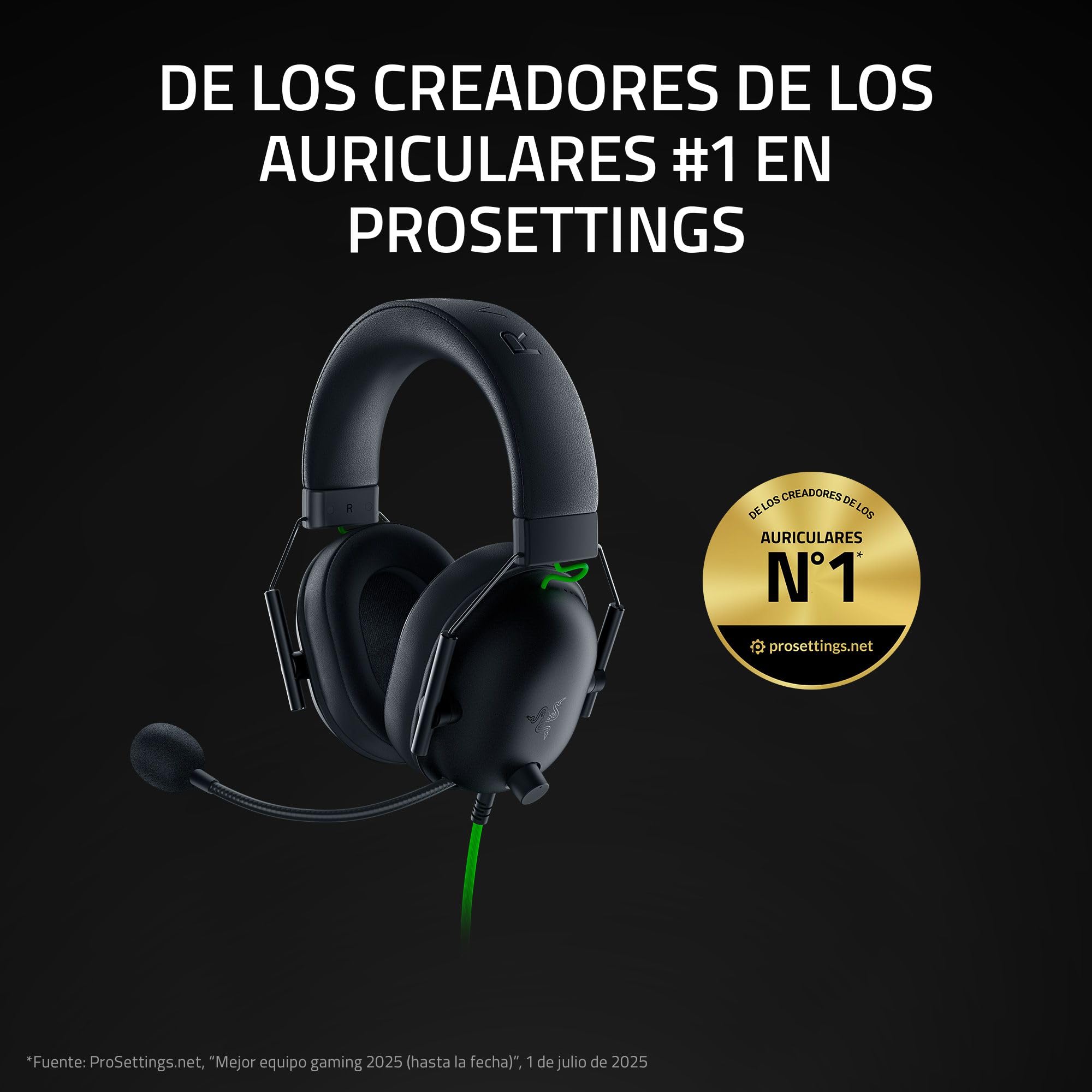 Razer BlackShark V2 X - Auriculares Gaming (Auriculares con cable con controlador de 50 mm, supresión de ruido para PC, Mac, PS4, Xbox One y Switch) Negro