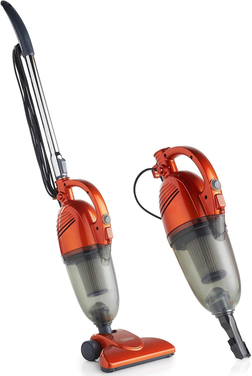 VonHaus 2 in 1 Stick & Handheld Vacuum Cleaner - 600W Corded Upright Vac with Lightweight Design, HEPA Filtration, Extendable Handle, Crevice Tool and Brush Accessories - Ideal for Hardwood Floors