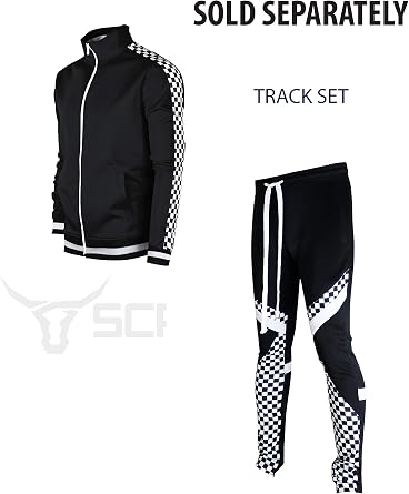 SCREENSHOT-Checker Pattern Track Pants Mens Premium Urban Fashion Streetwear Bottoms - Straight Fit