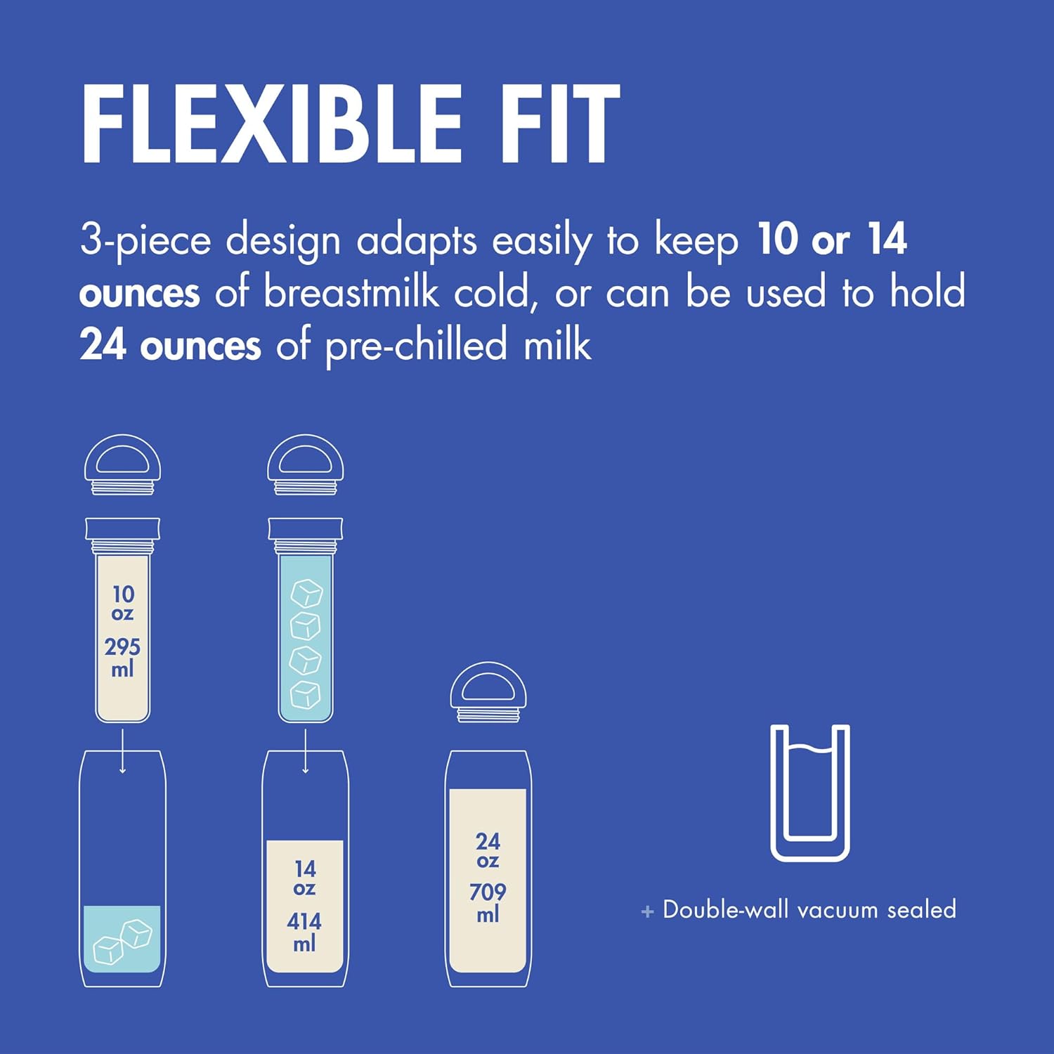 Boon Frosh Portable Breast Milk Chiller - Stainless Steel Cooler and Storage Container - Purple - Keeps Milk Cold for up to 17 Hours* - Image 3