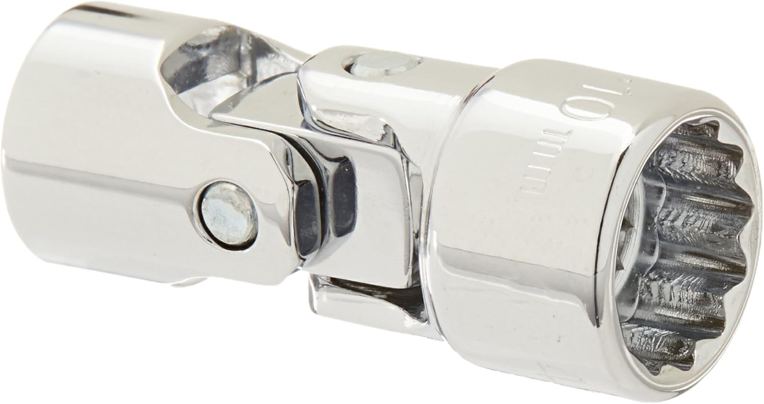 SK Hand Tool 43410 12 Point 1/4-Inch Drive Flex Socket, 10mm, Chrome