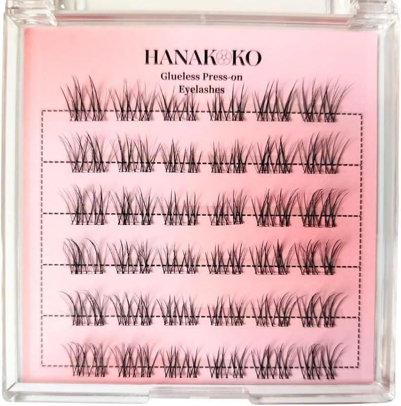 Cílios postiços autoadesivos HANAKOKO JM-Breeze, tufos de 10–13 mm