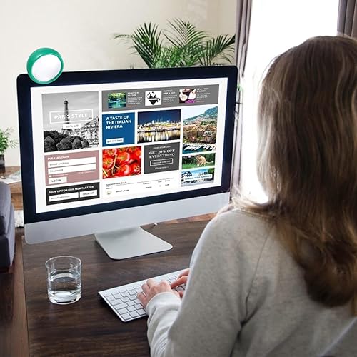 Miniatura 4 de Espejo convexo acrílico para exteriores, 2 piezas para seguridad personal o seguridad – escritorio de gabinete monitores de visión trasera redonda