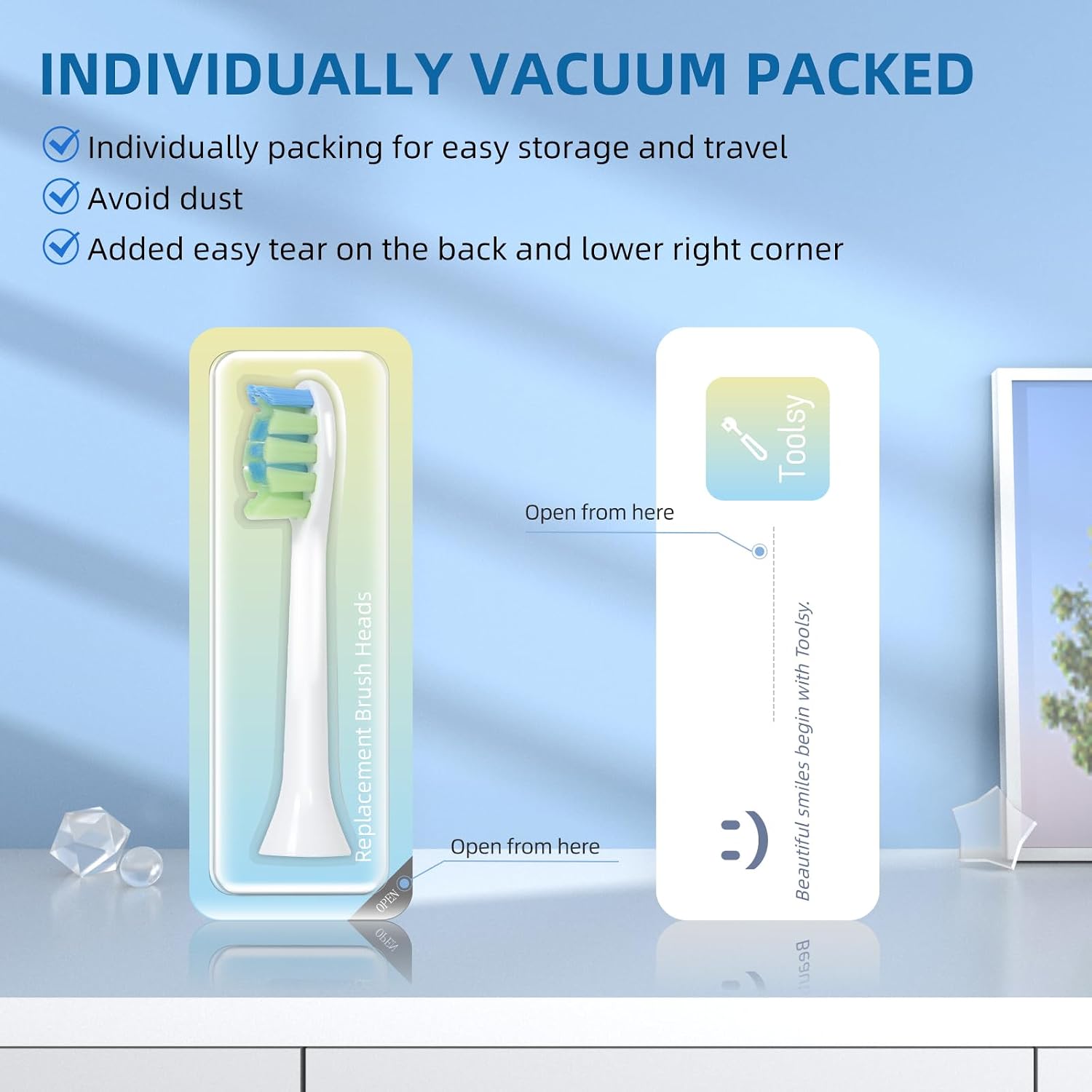 10 PCS Replacement Heads Compatible with 7am2m AM100/AM101/AM105/AM111 Electric Toothbrush, 10 Count (White)