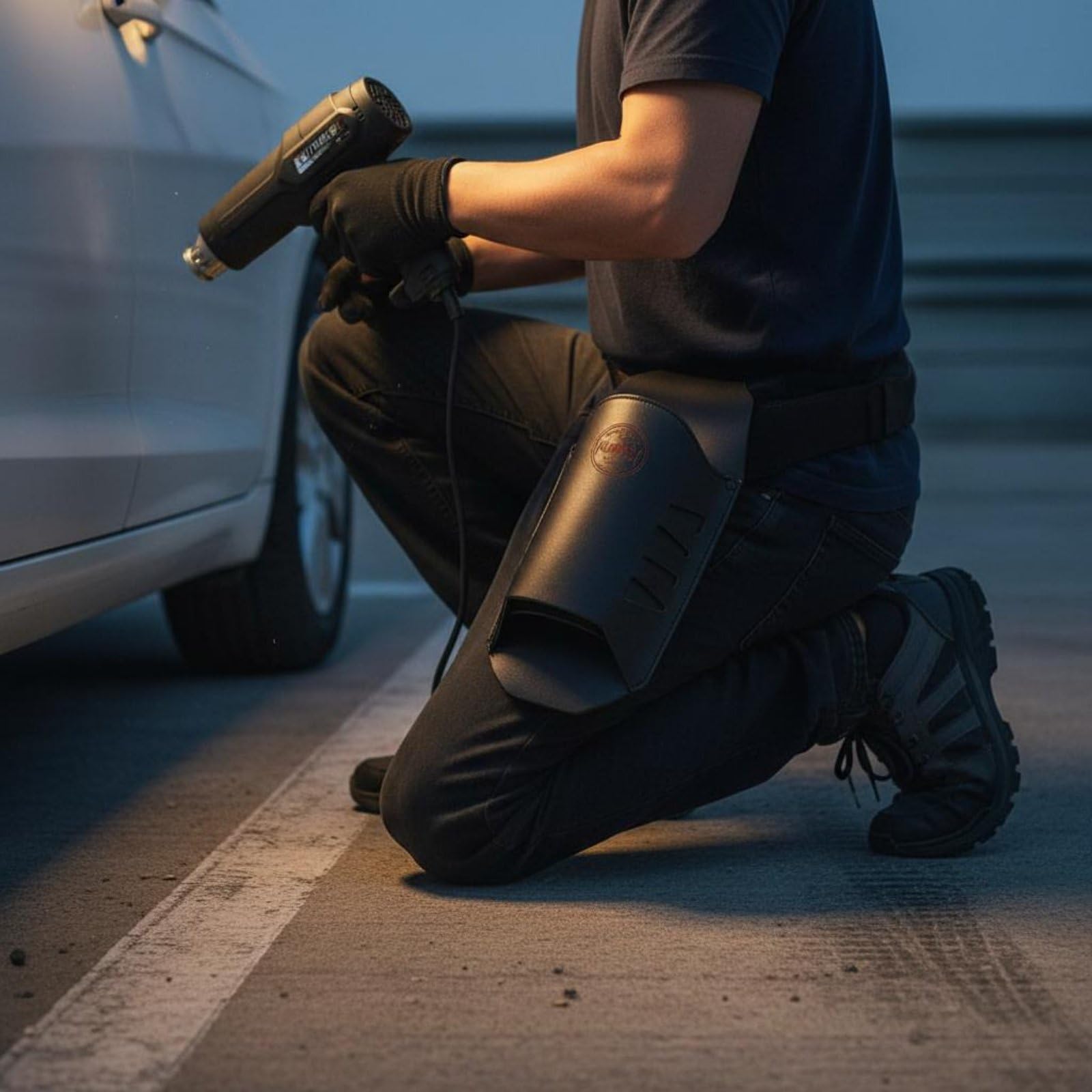 Tasca da Cintura Isolante Resistente Al Calore Fondina da Cintura Pelle Robusta Porta Pistola Termica per Professionisti