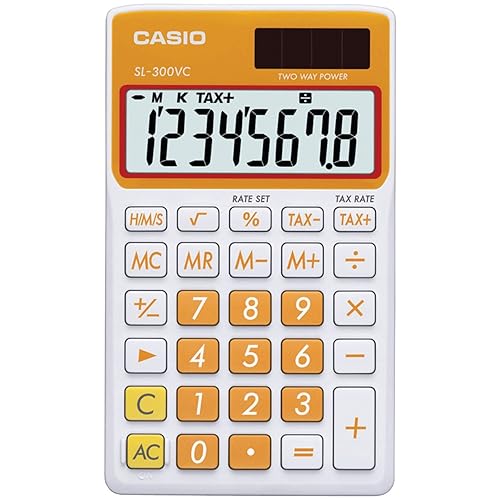 Calculadora de Función Estándar Casio SL-300VC, Naranja 2.75 x 4.63