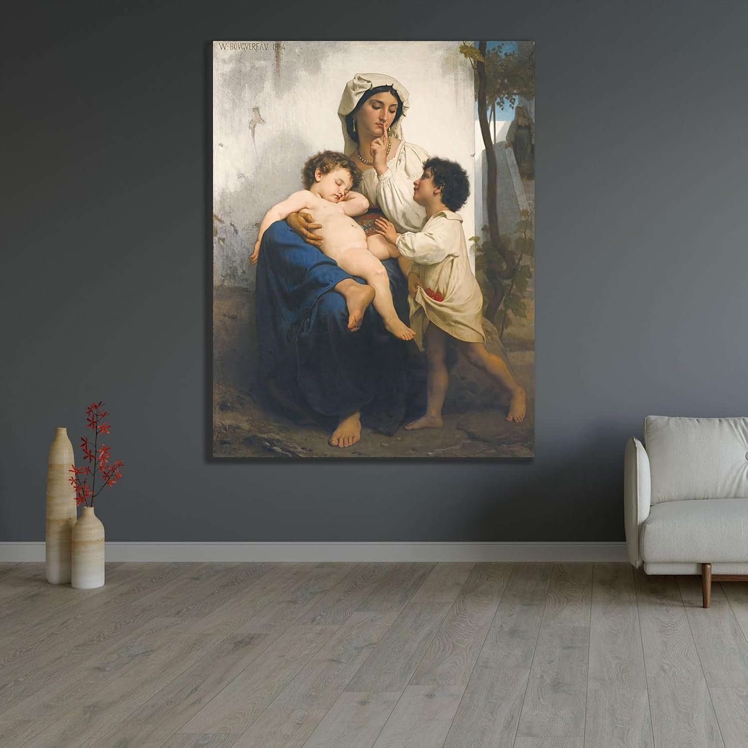 ArtDirect Sleep 1864 Unframed Art Print Giclee Poster by Bouguereau, William-Adolphe - Ready for Framing with Customization Sizes 8x10, 11x14, 15x20, 24x31, 36x47, and 46x60 Inches
