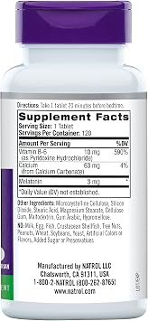 Natrol 3mg Melatonin Sleep Aid Tablets, Fall Asleep Faster, Stay Asleep Longer, 99% Pure Melatonin, Dietary Supplement, 120 Count