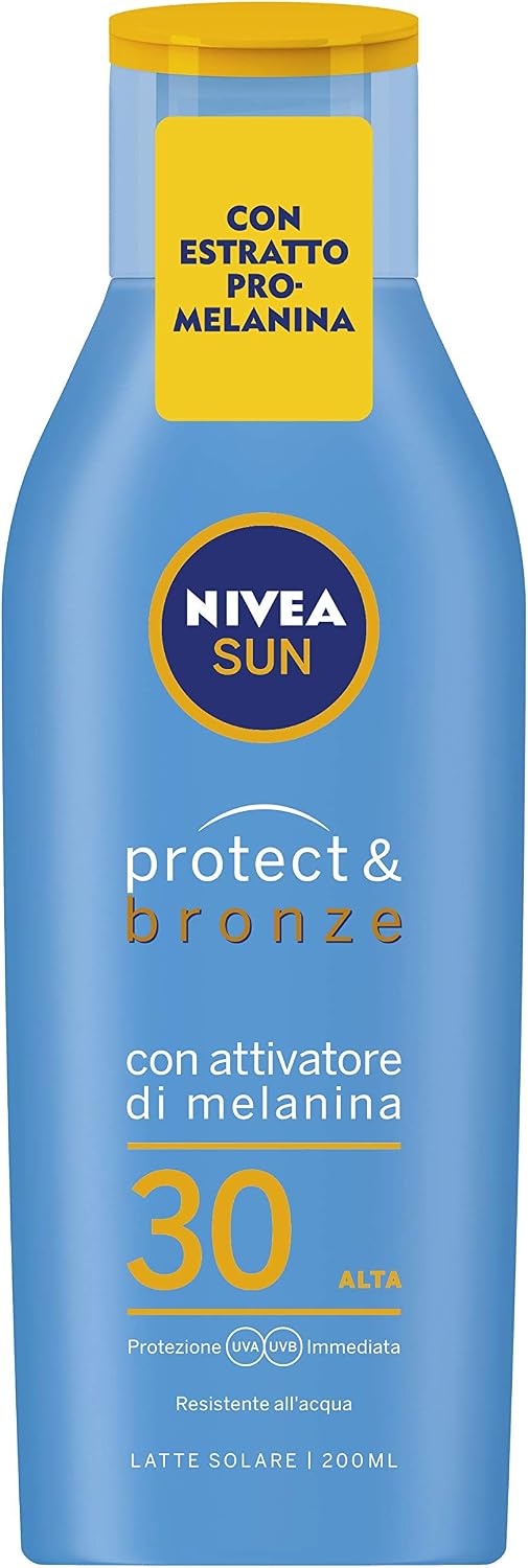 Nivea Sun Protect & Bronze Solar Milk z aktywatorem melaniny FP30, wysoka ochrona - 200 ml