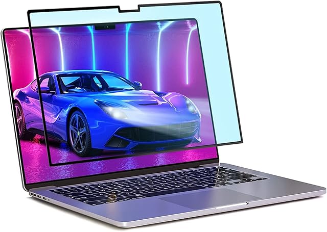 [removable] macbook pro 16 m1 max screen protector, Eye Care, Anti Blue Light screen protector Compatible with MacBook Pro 16.2 inch (2021-2023) [M2 Pro / M2 Max / M1 Pro / M1 Max], Anti-Glare