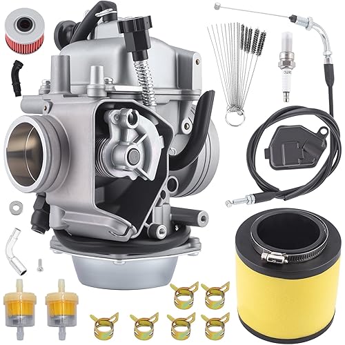 Carburetor Compatible with Honda FourTrax 300 TRX350 TRX300 TRX350TM 350 Rancher 350 Foreman 400 450 Replace for 16100-HM5-671 16100-HM5-730 16100-HM5-850 Carb with Air Filter Oil Filter