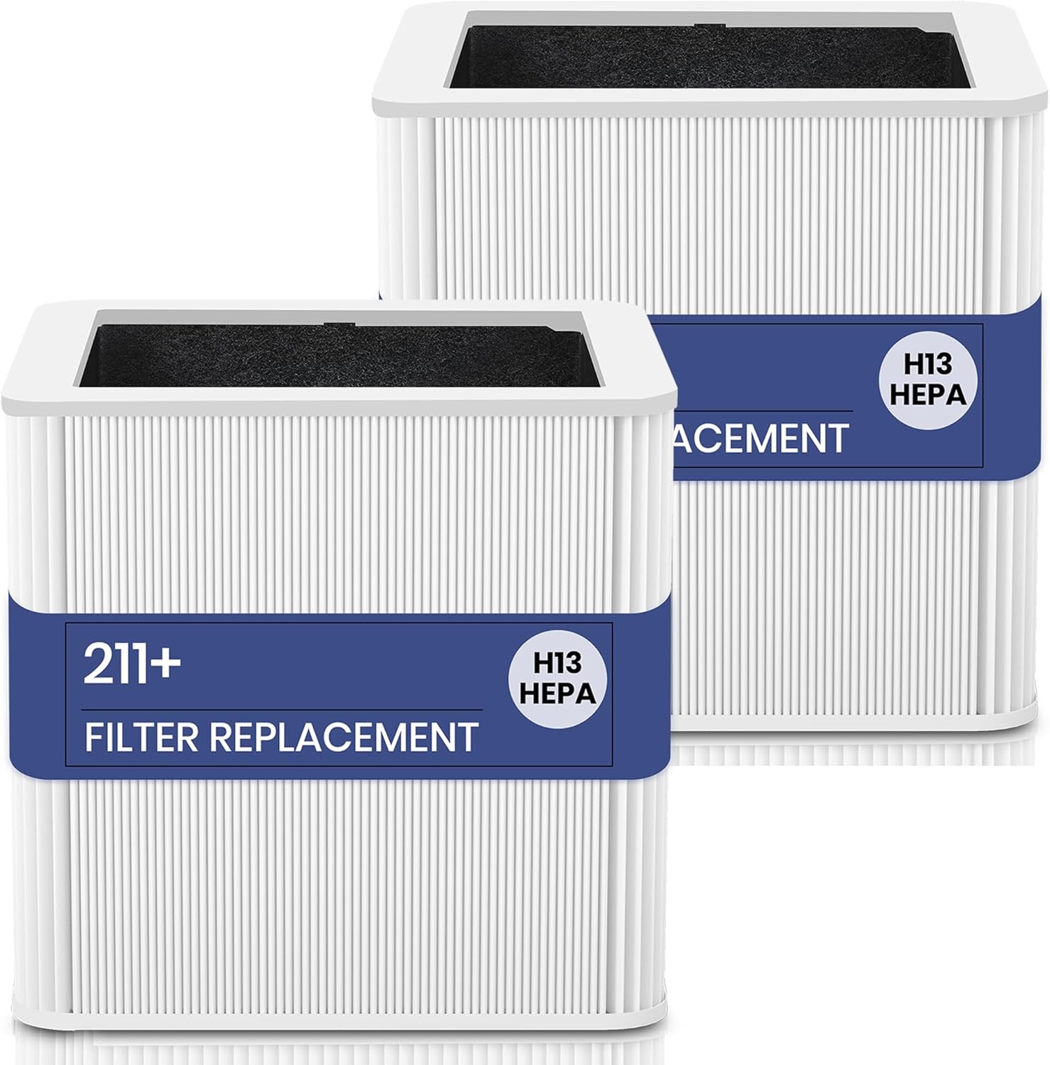211+ Replacement Filter Compatible with Blue Pure 211+ Air Cleaner Purifier Series, 2-Stage Filtration System of H13 True HEPA Filter and Activated Carbon Filter (2 Pack) 211+ 2 PACK