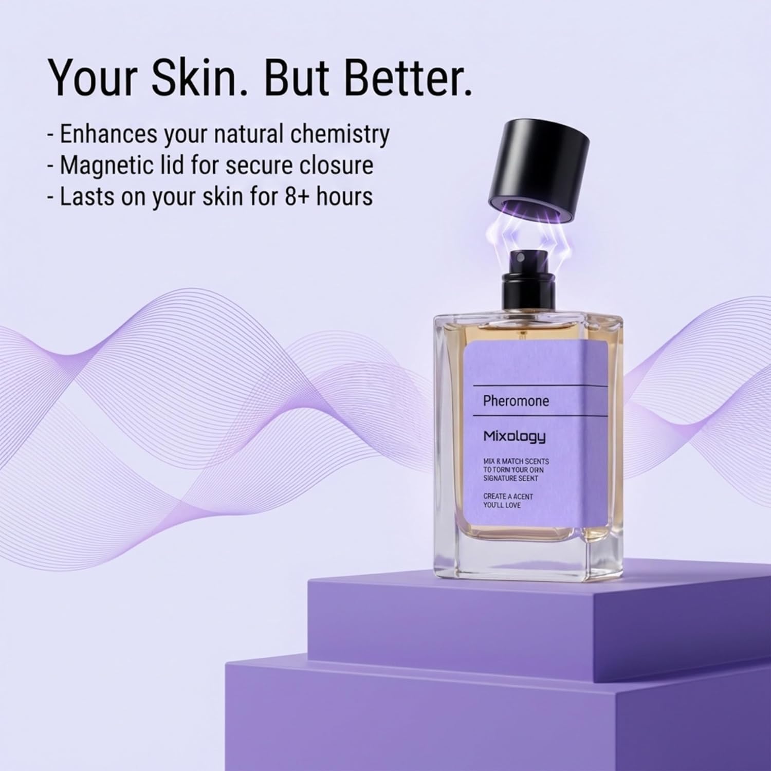 Perfume – Seductive Pheromone Eau de Parfum for Men & Women, Long-Lasting Unisex Fragrance with Molecule 02, Fleur Narcotique & L.Labo Another 13, Irresistible Scent, 3.4 Fl Oz (100ml)