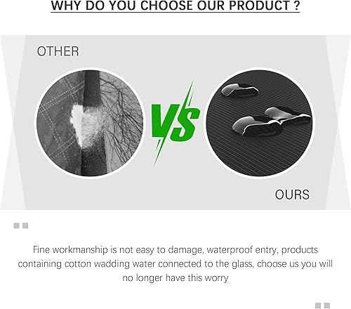 Miniatura 6 de Cubierta magnética para parabrisas de automóvil, cubierta de parabrisas de tela Oxford para hielo y nieve con tira reflectante verde, accesorios