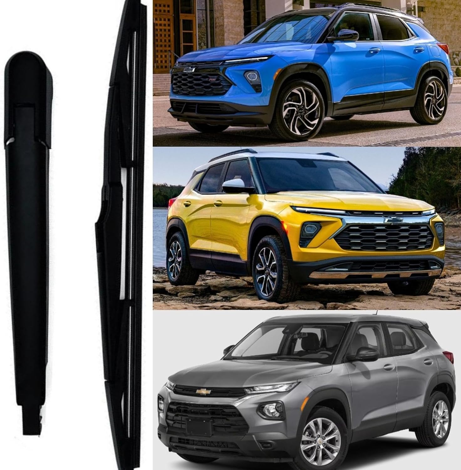 Rear Wiper Blade Arm Set for Chevrolet Chevy Trailblazer 2022 2023 2024 Fit for ACTIV L LS LT RS models 1.2L 1.3L Rear Back Windshield Wiper Blade Arm OEM Replacement 42709519 42709518