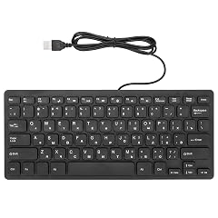 Russian Keyboard Computer Keyboards Ergonomic Design Ultrathin Mini Wired 78 Keys Mechanical Keyboard for PC Laptops Russian
