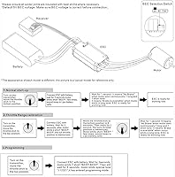 Vista 6 de 80A ESC 2-6S LiPo Controlador de velocidad electrónico sin escobillas con BEC XT60 y enchufe de 0.157 in para modelo RC avión Drone