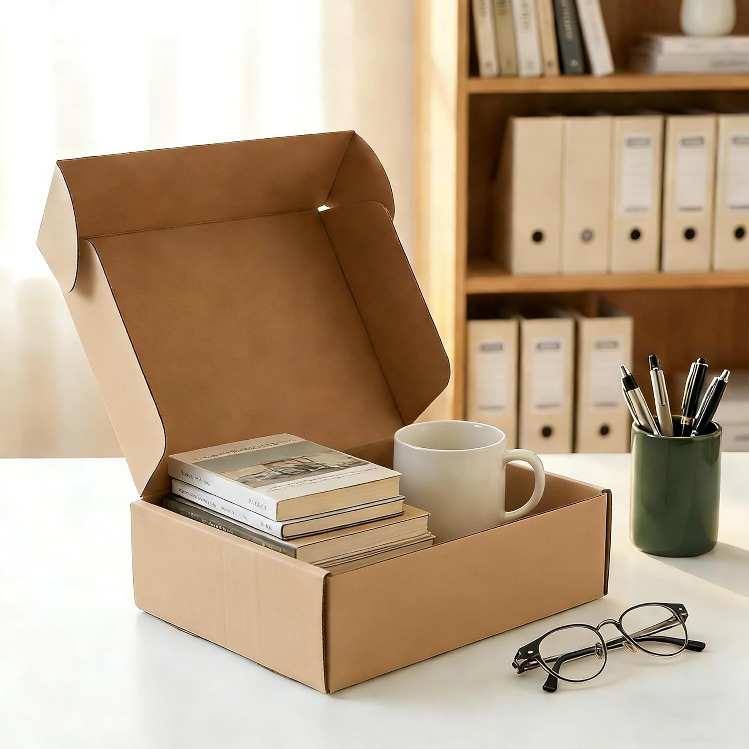 12x9x4 inch Shipping Boxes 20 Pack, Brown Mailer Corrugated Cardboard Boxes Commerce Packaging Boxes for Storage Book Gifts Craft