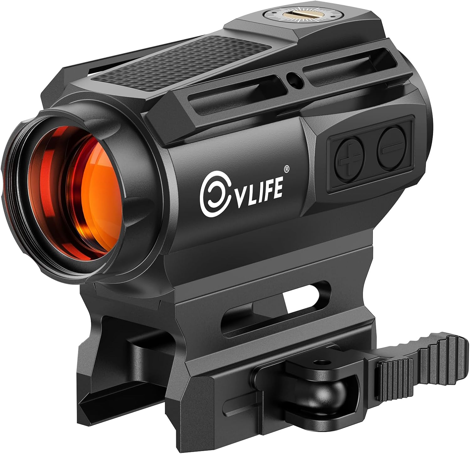 CVLIFE EagleFeather X Solar Multi-Reticle Red Dot Sight for Rifle,1x20mm 2MOA Dot 40MOA Circle Motion Awake Solar Optics with Quick Detach Mount Flip Up Covers,IPX7 Waterproof Fogproof