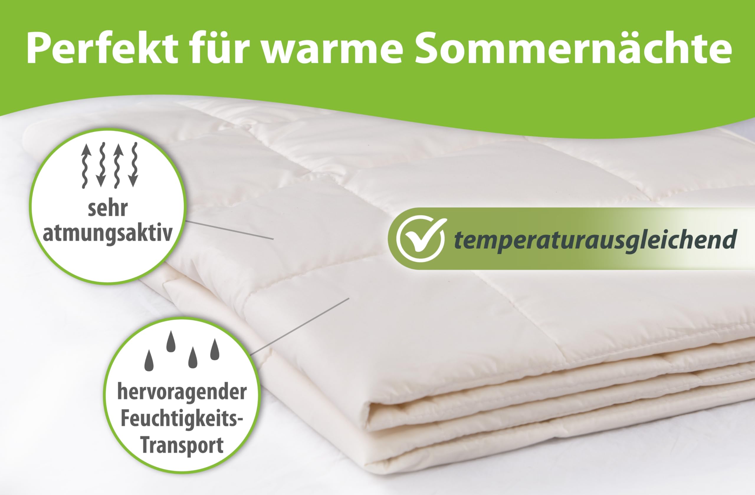 franknatur Kinderdecke 100x135 Bettdecke Kinder – leichte Lyocell Tencel Sommerdecke mit Bio Baumwolle Bezug, leichte Sommerbettdecke, atmungsaktiv, Oeko-TEX